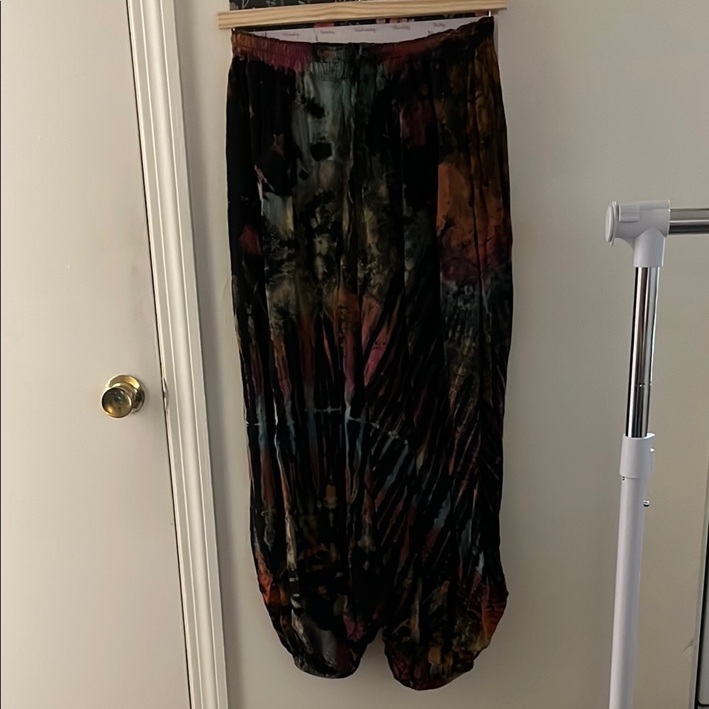 Multicolor Tie-Dye Harem Pants